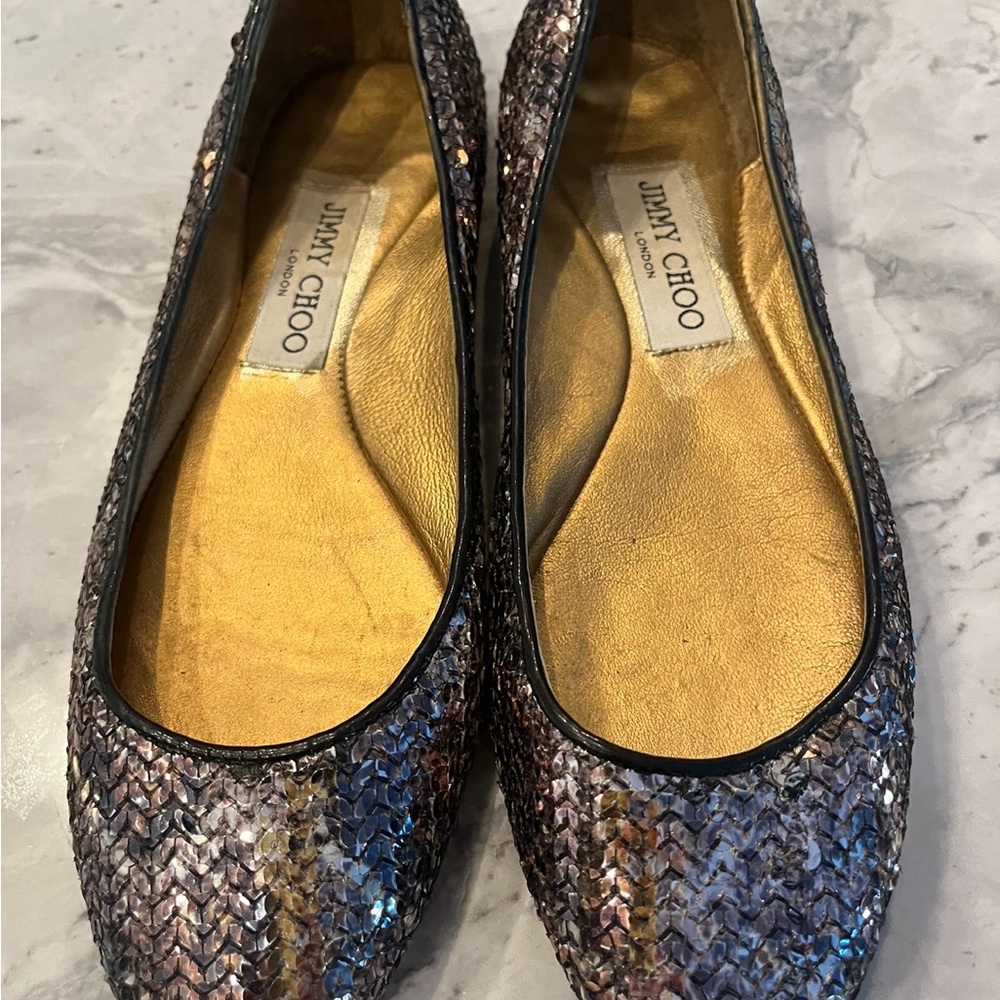 Jimmy Choo Sequined ballerina flats Size 36